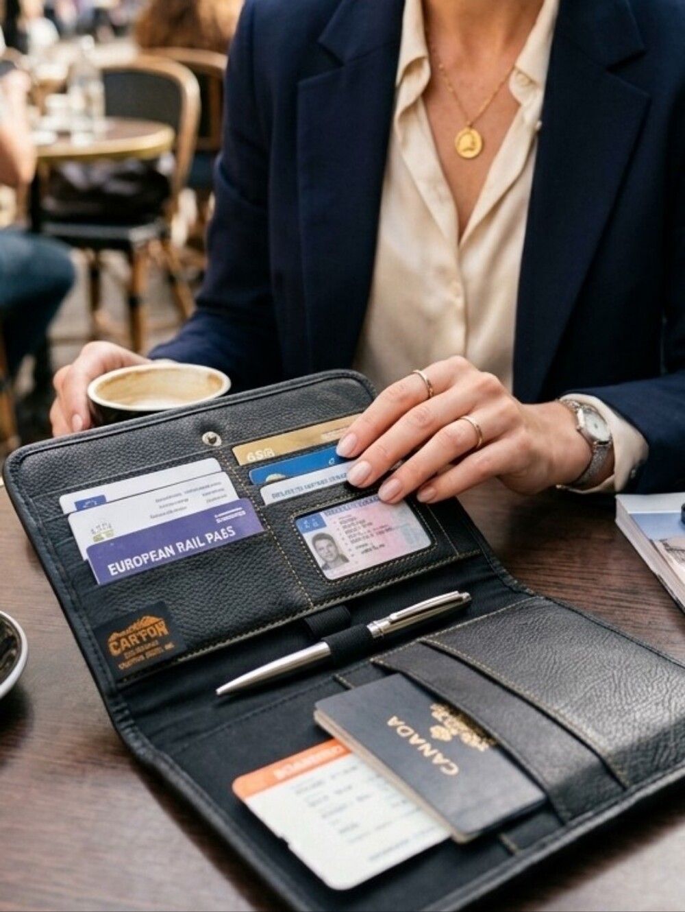 Canyon Outback Leather Travel Organizer Wallet Quiet Luxury Passport Holder Case